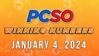 P525M Jackpot Super Lotto 649 2D 3D 6D and Lotto 642  January 4 2024 [upl. by Oicul]