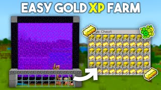 Minecraft Gold XP Farm 120 Tutorial in Bedrock [upl. by Sparks]