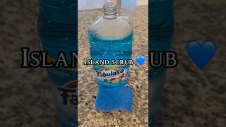 Asmr island scrub with fabuloso💙✨✨ cleantok sudsycleaning asmrcleaning scrubbingsounds [upl. by Aniham608]