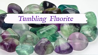 TUMBLING FLUORITE  From Start to Finish  Rotary Rock Tumbling Process amp Techniques [upl. by Nelyk]