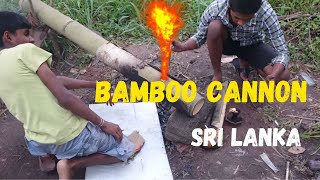 උණ වෙඩි  Una Wedi Bamboo Cannon 🔥🔥 Sri Lanka 🇱🇰 shorts [upl. by Bear]