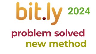 bitly link not working  all problem solved  new method 2024  problem solved in 5 second [upl. by Wickham]