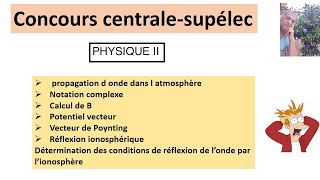 Concours centralesupélec  propagation d onde électromagnétique [upl. by Alig]