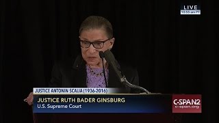 Justice Ruth Bader Ginsburg Eulogy at Justice Scalia Memorial Service CSPAN [upl. by Ynohtnaluap]