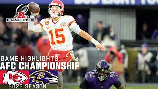 Kansas City Chiefs vs Baltimore Ravens Game Highlights  2023 AFC Championship [upl. by Wain]