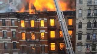 HD Video of Fire and Major building collapse 2nd Ave amp 7th Street NYC  March 26 2015 [upl. by Elon77]