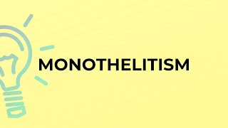 What is the meaning of the word MONOTHELITISM [upl. by Lail]