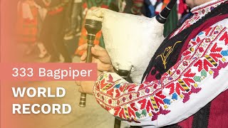 New Guinness World Record  333 Bagpipers in Bulgaria  Art of Living [upl. by Swayder]