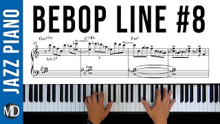 Bebop Lines You Should Know No8 in Minor  Sheet Music  12Key Workout [upl. by Annauqal]