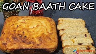 Goan Baath Recipe  Coconut amp Samolina Cake  Bathk cake  Batica  Christmas sweets [upl. by Haraf788]