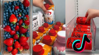 15 Minutes of restocking fridge asmr🌠Tiktok Compilation6🍨🍨 [upl. by Suilenrac840]