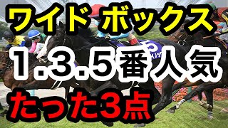 【馬券検証】ワイドボックス135番人気たった3点【馬券勝負】 [upl. by Loma]