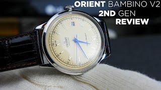 Orient Bambino V2 2nd Gen Review  With Hacking amp Hand Winding  Best Dress Watch Under 200 [upl. by Greenfield405]