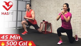 45 Minute Total Body Strength Workout without Equipment  Full Body Workout Routine for Women amp Men [upl. by Nnayrb]