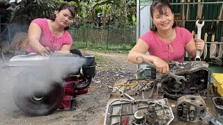 Repair Restoration of Machinery Diesel Soak In Water Engine Severely Damaged \ Blacksmith Girl [upl. by Lanita406]