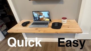 DIY floating Home Depot butcher block desk but is it sturdy🤔 [upl. by Furiya113]