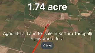 174 acre  Kotturu Tadepalli  Agricultural land for sale  Land location to Vja Bypass route [upl. by Douville]