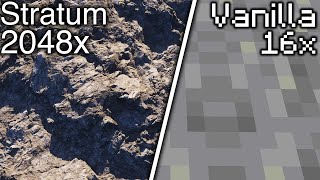 2020 Stratum 2048x vs 16x Vanilla Minecraft [upl. by Areem970]