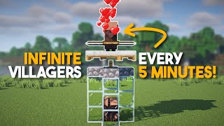 EASIEST Villager Breeder in Minecraft  INFINITE Villagers Minecraft 120 [upl. by Hadik]