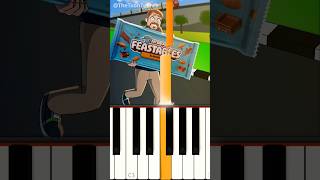 MrBeast Running With Bigger And Bigger TheToonTubers  EASY Piano Tutorial [upl. by Hogan]