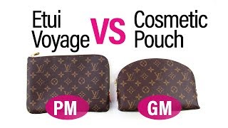 Louis Vuitton Etui Voyage VS Louis Vuitton Cosmetic Pouch [upl. by Eemla]