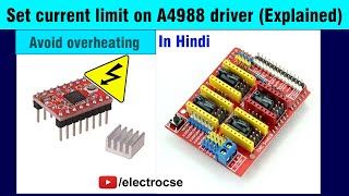 How to set output current limit on A4988 stepper driver CNC ElectroCSE [upl. by Lorita222]