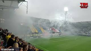 Oprawa kibiców Arki Gdynia w trakcie meczu z Kotwicą Kołobrzeg 15092024 [upl. by Locklin]