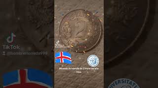 Moneda de Islandia de 2 krone del año 1966 [upl. by Emlynn]