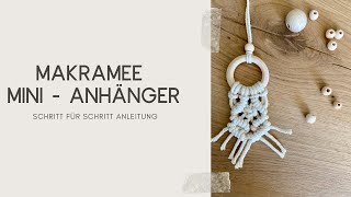 Makramee Mini Anhänger⎪Makramee Gastgeschenk⎪Makramee Anhänger⎪Boho Makramee Anleitung [upl. by Alphard]