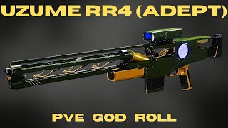 UZUME RR4 ADEPT PVE God Roll  Random Roll Guide  Solar Sniper Riffle  Destiny 2 [upl. by Terrilyn783]