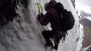 Crowberry Gully  Winter Climbing in Glencoe Scotland [upl. by Pontias]