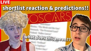 LIVE Oscars Shortlist Reaction amp Updated Predictions [upl. by Ewald]