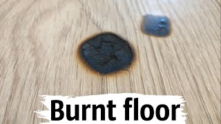 Hookah burned the floor How to restore the laminate [upl. by Alletniuq588]