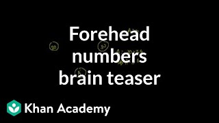 Forehead numbers brain teaser  Puzzles  Math for fun and glory  Khan Academy [upl. by Nytsyrk]