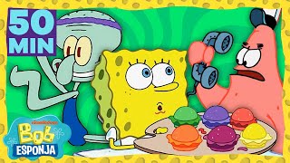 1 HORA de lo mejor de Bob Esponja Temporada 11  Parte 2  Bob Esponja en Español [upl. by Eenram]