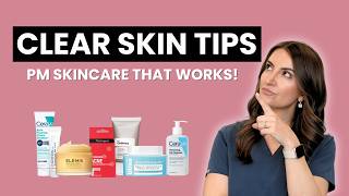 How To Clear Acne Best Nighttime Skincare Products for Acne 🙌 acneproneskin skincareroutine [upl. by Eidob995]