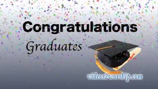 Graduation Motion Background Loop  Grad Cap And Confetti [upl. by Asenej]