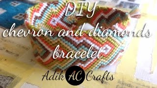 DIY chevron and diamonds bracelet [upl. by Atews]