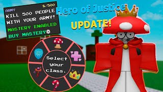 BUY MASTERY  HERO OF JUSTICE UPDATE  Ability Wars [upl. by Ahilam870]