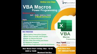 Day2 VBA Macros classes in Hindi [upl. by Ssidnak]