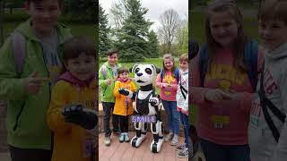 Walk with My Robot Dog 🐕🤖 smartpets robotdog shortvideoviral parkfun [upl. by Akiner]