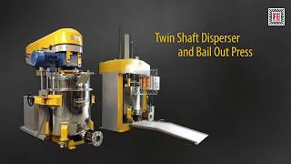 TWIN SHAFT DISPERSER AND BAIL OUT PRESS  MANUFACTURED BY FRIGMAIRES ENGINEERS  MUMBAI INDIA [upl. by Reta]