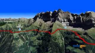 Trail des Dents Du Midi  survol du parcours quotSuper Trailquot [upl. by Arihppas]