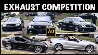 AMG EXHAUST COMPETITION😲💨Mercedes CL55 Borla MBH Headers vs SL55 Cat Delete vs SL55 Straight Pipe [upl. by Ahcsat]