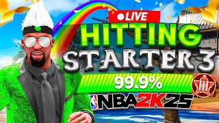 HITTING STARTER 3 in NBA 2K25 UNLOCKING CAP BREAKERS FullStream BEST BUILD  BEST JUMPSHOT 2K25 [upl. by Barbour]