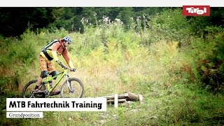 MTB Fahrtechnik Training 2 Mountainbike Grundlagentraining Position Tutorial [upl. by Dachy]