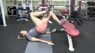 Bodyweight Foot Elevated SingleLeg Glute Bridge [upl. by Itsym]