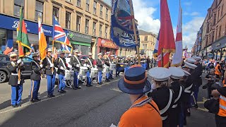 Mourne Young Defenders Flute Band Kinkeel  Glasgow Boyne Celebrations 6thJuly 2024 [upl. by Hebe]