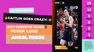 Caitlin goes crazy But Christie Sides strikes again Angel Reese stat padding WNBA reactions [upl. by Daj532]