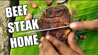 How to Make Beef Steak at Home  Christmas Day Special Food Cooking  Beef Steak Recipe  One Roof [upl. by Haimerej]